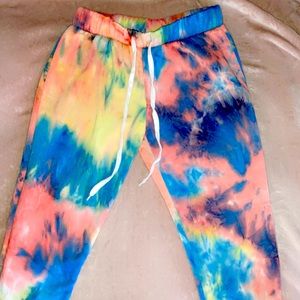 Tie-dye sweat pants